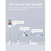 abordables Supports de téléphone-2 Paquet Support de Téléphone Portable avec Lumière LED Dimmable pour Streaming en Direct Maquillage YouTube TikTok Lumière Anneau LED Dimmable pour iPhone  Téléphone Android