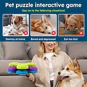 cheap Chew Toys-3-Layer Interactive Dog Puzzle Feeder | Durable PP Material, Multi-Color, Slow Feeder for IQ and Smell Training, Engaging Mealtime Activity for Dogs