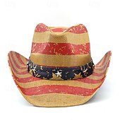  250. rocznica USA Retro / vintage Dziki Zachód Kowbojski kapelusz Strój na bal maskowy Dla obu płci Bal maskowy 4 lipca Impreza Dzień Niepodległości Dla dorosłych Kapelusz Na każdy sezon