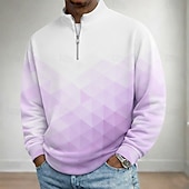 Χαμηλού Κόστους Ανδρικό γεωμετρικό πόλο-Ανδρικά Βαθμίδα Γεωμτερικό Πόλο Μακρυμάνικο Όρθιος γιακάς Καθημερινό Ένδυση γυμναστικής και άθλησης Διακοπές Ένδυση γυμναστικής και άθλησης Καθημερινά 3D εκτύπωση Άνοιξη Φθινόπωρο