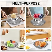 cheap Cooking Utensils-2pcs Stainless Steel Heavy-Duty Commercial/Residential Grease Filter System with Large Oil Drain Plate - Food Grade 201 Stainless Steel Oil Filter for home &amp; Restaurant Kitchens, Dishwasher