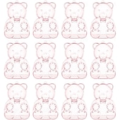 billiga bagage- och reseförvaring-12 st söta björnformade godisaskar, genomskinliga fyllbara ornament, godisbehållare godsaksaskar, bröllopspresentaskar förvaringsbehållare godisburkar, för brudshower bröllop alla hjärtans dag