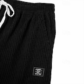 economico pantaloni casual-Per uomo Pantaloni Pantaloni in velluto a coste Pantaloni invernali Pantaloni Larghi Coulisse Elastico in vita Tinta unica Comodità Lunghezza intera Quotidiano All'aperto Abbigliamento casual alla