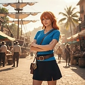  Haveventyrer Stråhattpirat Cosplay kostyme Drakter Anime for Dame Voksen Halloween Karneval Maskerade Feriereise Ytelse Anime-messe