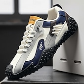economico Sneakers Casual-scarpe da ginnastica sportive bianche e blu da uomo, pannelli in rete traspirante, suola ammortizzata, stile sportivo casual per camminare e viaggiare