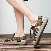 economico Infradito da Vacanza-sandali da uomo color cuoio con cinturini regolabili, traspiranti e comodi, ideali per attività estive all'aperto e vacanze