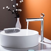 Недорогие Смесители для раковины в ванной-Ванная раковина кран - Классический Электропокрытие По центру Одной ручкой одно отверстиеBath Taps