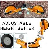 levne Nábytek-bezešvý švový upevňovač s nastavitelnými vakuovými přísavkami 90-270 stupňů pro vyrovnání spojů švů, profesionální nástroj pro instalaci pevných desek na žulu, kámen, mramor, desky, oranžová