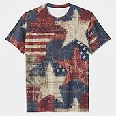  Patriotico T-shirt Maglietta grafica USA Retrò Vintage Patriotico Corte 1776-2026 per Unisex Adulti Stampa 3D  per Giorno dell'Indipendenza / 4 Luglio 4 Luglio