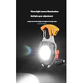 preiswerte Taschenlampen-Multifunktionaler Schlüsselanhänger mit LED-Arbeitsleuchte, Zigarettenanzünder, USB-Ladeanschluss und verstecktem Schraubendreher – ein kompaktes Multifunktionswerkzeug, ideal für Campingausflüge.
