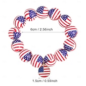  250ή Επέτειος ΗΠΑ βραχιόλι Καθημερινό Ενηλίκων Γιούνισεξ Ημέρα ανεξαρτησίας 4η Ιουλίου Πάρτι Επίδοση Ντύνομαι