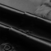 abordables Camisas de satén para hombre-Hombre Camisa Camisa de raso Camisa para Vestido Abotonar la camisa camisa de baile Color sólido Boda Formal Negro Azul Real Dorado Manga Larga Cuello Vuelto Todas las Temporadas Ropa Retazos