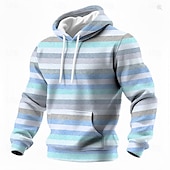 economico Hoodie Etnici Vintage-Per uomo Azteco Felpa con Cappuccio Felpa Etnico Vintage Retrò Manica Lunga Girocollo Abbigliamento casual alla moda Blu Marrone Verde Coulisse Autunno Inverno progettista S M L XL XXL XXXL