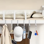 billige Lagring og oppbevaring-10 stk. doble kroker til over døren uten boring, s-formede kroker, doble kroker til studentboliger, kleskroker, baderoms- og kjøkkenkroker, s-formede kroker, kroker til over døren