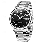 levne Mechanické hodinky-Nové pánské business hodinky Olevs se světelným kalendářem, týdenním zobrazením, plně automatickým mechanickým strojkem, ležérní a módní digitální hodinky, voděodolné, sportovní náramkové hodinky