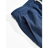 abordables pantalons décontractés-Homme Pantalons Pantalon en velours côtelé Pantalons Amples Pantalon décontracté Taille Élastique Jambe Droite Couleur Unie Confort Évacuation de l'Humidité Longueur complète Occasionnel Quotidien