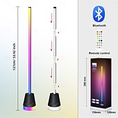 halpa Älykkäät koristevalot-Sylinterimäinen rgbic-lattiavalaisin, Bluetooth-sovelluksella ohjattava led-kulmavalaisin, musiikin synkronointiväriä vaihtava lattiavalaisin ajastimella, 16 miljoonaa väriä makuuhuoneen olohuoneen
