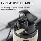 levne Svítilny-Přenosná solární LED kempingová lucerna, vodotěsná, IPX4, dobíjecí, se solárním nabíjením 2000 mAh &amp;LED indikátor napájení svítilna s 6 režimy přenosná svítilna stanová světla pro kempování a