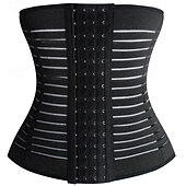 cheap Waist Trainer-Women's Shapewear Waist Trainer Casual Pure Color Elastic Waist Daily Sleeveless Black Beige Summer Spring Fall Winter Slim