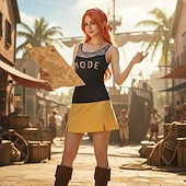  Haveventyrer Stråhattpirat Cosplay kostyme Drakter Anime for Dame Voksen Halloween Karneval Maskerade Feriereise Ytelse Anime-messe