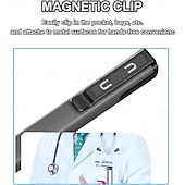 halpa Tasku-, kynä- yms. valot-Ladattavat kynätaskulamput työvalolla, kannettavat LED-taskulamput, kirkkaat taskulamput kotiin, autoon, hätätilanteisiin, C-tyypin laturilla, 6 valotilaa, LCD-näyttö