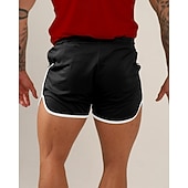 baratos Calções de corrida-Homens Shorts de Corrida Calções atléticos Shorts de Academia Com Cordão Bolsos Cintura elástica Calção Casual Ao ar livre Férias Verão Secagem Rápida Leve Macio Treino de Ginástica Treinamento Ativo