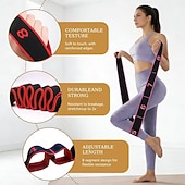 billige Husholdningsartikler-2 stk. treningsmotstandsbånd for tøying og yoga, tallstretchmotstandsbånd med tydelige markeringer, 8-seksjoners elastiske treningsbånd for tøying og forming av hele kroppen