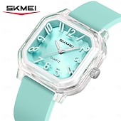 Недорогие Кварцевые часы-Подарок на День Матери SKMEI Мужские кварцевые часы Креативные минималистские модные повседневные светящиеся водонепроницаемые часы с мировым временем Силиконовые гелевые часы