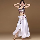 economico Abbigliamento danza del ventre-Abbigliamento da ballo Samba Set costume da danza del ventre glamour rosa rosso|l Costume da spettacolo