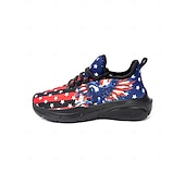  Vereinigte Staaten 250. Jubiläum Damen USA Flaggen Druck Schwarz Sneakers mit Adlerdesign patriotische Sportschuhe für den Unabhängigkeitstag Paraden Festivals Laufen und Everyday Wear
