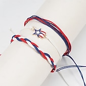  250e anniversaire des États-Unis Bracelet Occasionnel Adulte Unisexe Jour de l'Indépendance / 4 Juillet 4 Juillet Soirée Performance Se déguiser