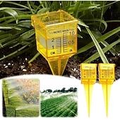 ieftine Udare &amp; Irigare-10 buc pluviometre, pluviometru pentru aspersoare de 1,8" cu gură largă, instrument de măsurare a apei în exterior, galben strălucitor, pentru gazon, curte, grădină, plante în ghiveci