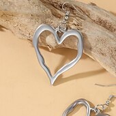 economico Orecchini-1 Paio Orecchini For Per donna Quotidiano Streetwear Lega Cuori A cuore