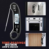 Недорогие Бытовая техника-цифровой термометр водонепроницаемый с подсветкой электронный пищевой термометр для пищевых продуктов мгновенного считывания