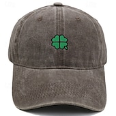 economico Cappellino da baseball da uomo-Unisex Cappellino da Baseball Blu chiaro Esercito verde Cotone Ricamato Protezione UV Clover Casual Quotidiano Casual Festa di San Patrizio Casuale Quotidiano San Patrizio Tinta unica Quadrifoglio