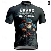 halpa Miesten pelipaidat-Miesten Pyöräily jersey Kuvitettu Älä koskaan aliarvioi vanhaa miestä Lyhythihainen Pyörä Tee paita Villapusero 3 takataskulla Maastopyöräily Nopea kuivuminen Anatominen tyyli Kosteutta siirtäv