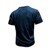 billige grunnleggende t-skjorter-Herre T-skjorte 100 % bomulls-T-skjorte Kort Erme V-hals Sommer Vår &amp; Vinter عادي Pit Strip Mote Designer Grunnleggende Grunnleggende Myk Avslappet Feriereise Gate Svart Stein Grønn Topp T-skjorte