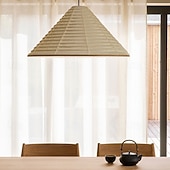 levne Design bubnu a kuželu-kuželové závěsné světlo, zúžená závěsná lampa z rýžového papíru 13,8", moderní stropní svítidlo s objímkou E26, bílý farmářský lustr do obývacího pokoje, jídelny, ložnice