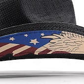  250-årsjubileum i USA Retro / vintage Ville vesten Cowboyhatt Cowgirl lue Cowgirl Cowboy West Cowboy Kostyme Unisex Maskerade 4. juli Fest Uavhengighetsdagen Voksne Hatt Alle årstider