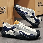 economico Sneakers Casual-scarpe da ginnastica sportive bianche e blu da uomo, pannelli in rete traspirante, suola ammortizzata, stile sportivo casual per camminare e viaggiare