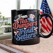 tanie Kubki i filiżanki-Kubek z okazji 250. rocznicy Stanów Zjednoczonych, prezent patriotyczny, ceramiczny kubek do kawy z okazji półpięćsetnej rocznicy, 1776–2026, Ameryka 250, prezent na Dzień Niepodległości dla mężczyzn