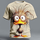 abordables Camisetas 3D-Hombre Animal Gracioso Camiseta Manga Corta Camiseta Impresión 3D Cuello Barco Camisa Exagerado Design Fiesta Festivos Amarillo Morado Caqui Verano Primavera Ropa S M L XL XXL XXXL