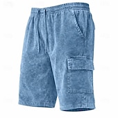  Miesten Shortsit Rennot shortsit Happopesushortsit Kurenauha Joustava vyötärö Monitasku Solid Color Mukavuus Hengittävä Polven pituus Päivittäin Katuvaatteet Loma Muoti Vintage retro Sininen Musta