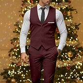 Χαμηλού Κόστους Γιορτή διακοπών-Ανδρικά Σμόκιν Κοστούμια για πάρτι Πάρτι Μαύρο Λευκό Χειμώνας Εφαρμογή Κλασικό Πέτο Επίσημο Μονόχρωμο Κατά παραγγελία εφαρμογή Σετ 2 τεμαχίων