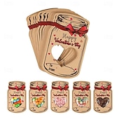 levne Valentýna-Balení 60 valentýnských přáníček pro děti, valentýnské přáníčky ze zavařovací sklenice s taštičkami na pamlsky, zábavné valentýnky do třídy pro chlapce &amp;dívčí školní oslavy (sladkosti nejsou součástí)