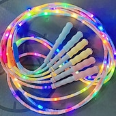  ugrókötél led lámpákkal fitnesz edzőeszközökhöz, gubancolódásmentes kötélugrás puha gyöngyös szegmenssel, prémium állítható ugrókötél gyerekeknek, nőknek, férfiaknak