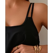 preiswerte Surfen Tankinis &amp; Bikinis-Damen Badeanzug Tankini 2 Teile Einfarbig Boyleg Schnelltrocknend Hohe Elastizität Ärmellos Bademode Badeanzug Surfen Schnorcheln Schwimmen Sommer