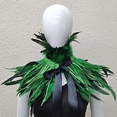 Χαμηλού Κόστους αξεσουάρ-Καρναβάλι 2026 Ρίο Καρναβάλι Σαμπά Αξεσουάρ Γυναικείου Ουράνιου Φτερού Κάπα με Σειρές Παγιέτας Πολύχρωμο Φτερό Ώμου Σα Shawl με Κορδέλα Δεσίματος Κοστούμι Επίδειξης Φεστιβάλ Βραζιλίας