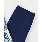 economico Rash Guards Interi-Per donna Standard Top sottomuta Tankini e bikini da surf Costumi da bagno Tropicale Con zip Protezione UV Elastico Manica Lunga Costume da Bagno Surf Immersione Nuoto Estate