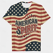  Патриот Как у футболки Футболка с рисунком США Ретро Патриот Как у футболки 1776-2026 для Универсальные Взрослые 3D печать  для День независимости 4 июля